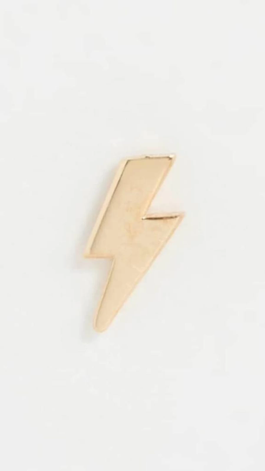 ZOE CHICCO 14K Yellow Gold Lightning Bolt Stud Earrings for Women - Minimalist Tiny Bolt Design