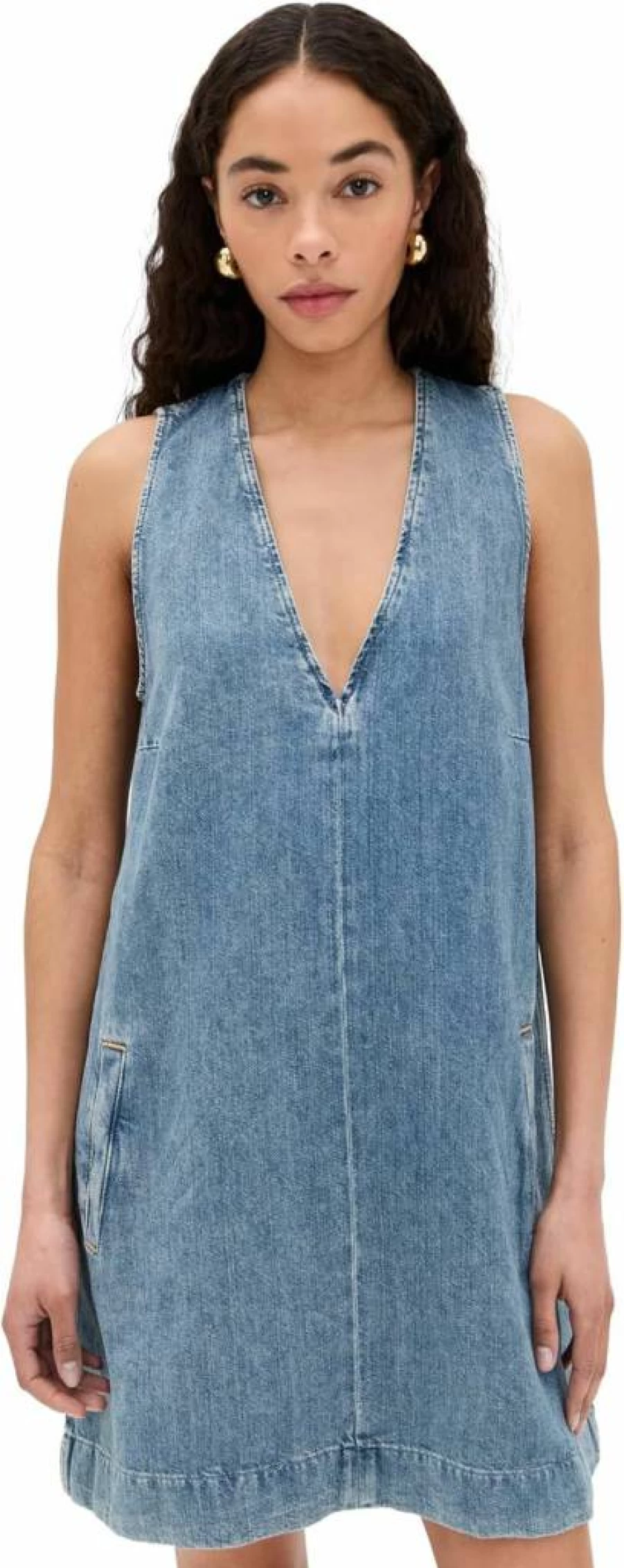 7 For All Mankind Women's V-Neck Casual Dress - Stylish & Comfortable Everyday Wear