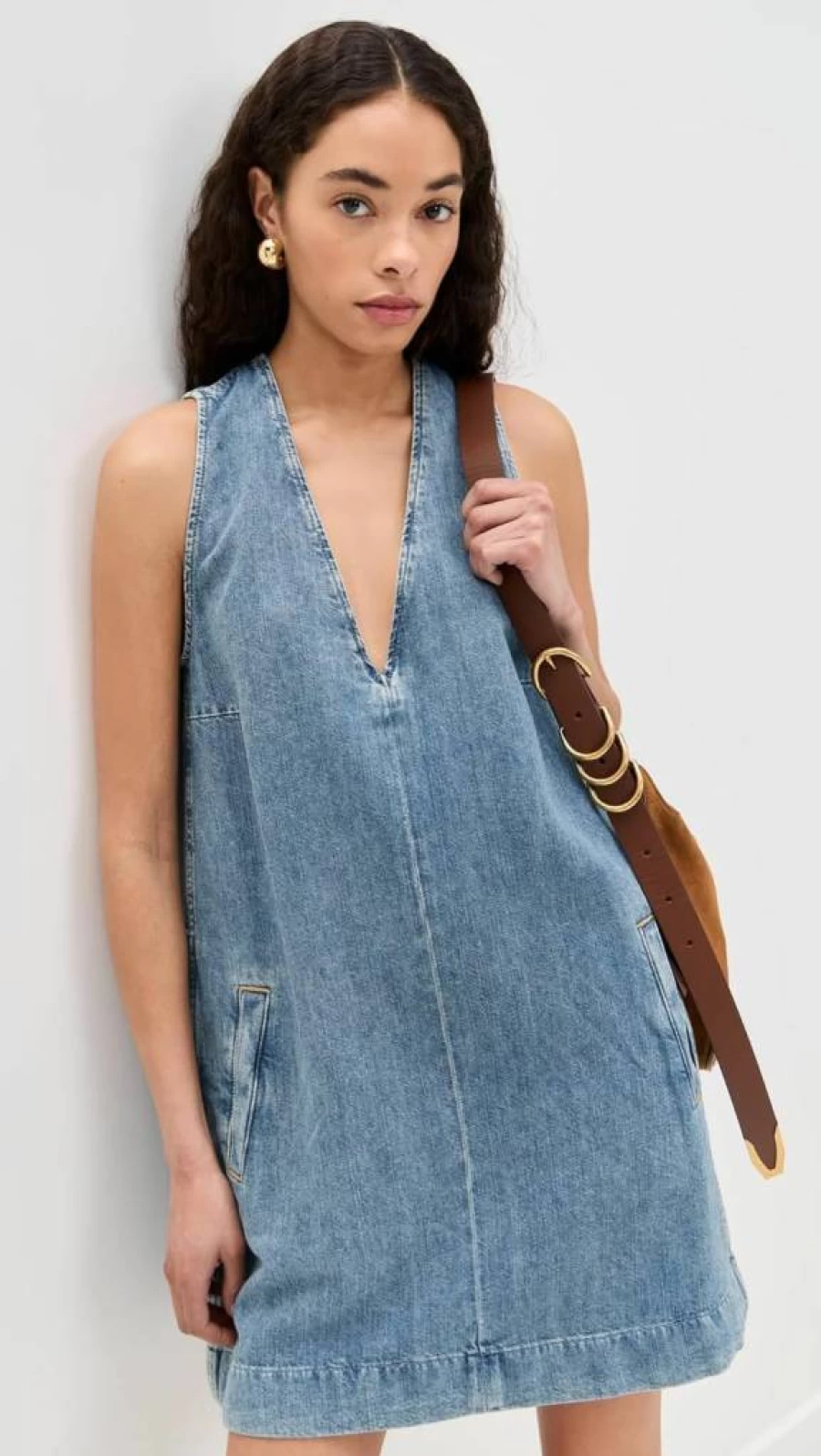 7 For All Mankind Women's V-Neck Casual Dress - Stylish & Comfortable Everyday Wear