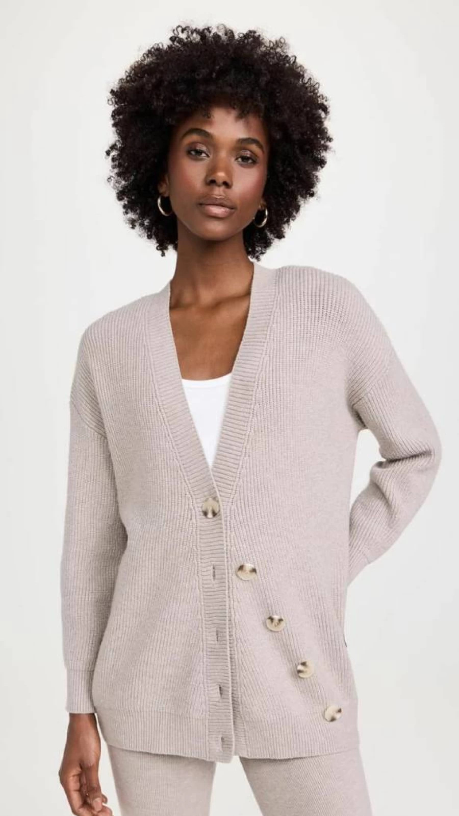 525 Women's Evelyn Asymmetrical Luxe Oversized Cardigan - Soft Chunky Knit Open Front Long Sweater Coat