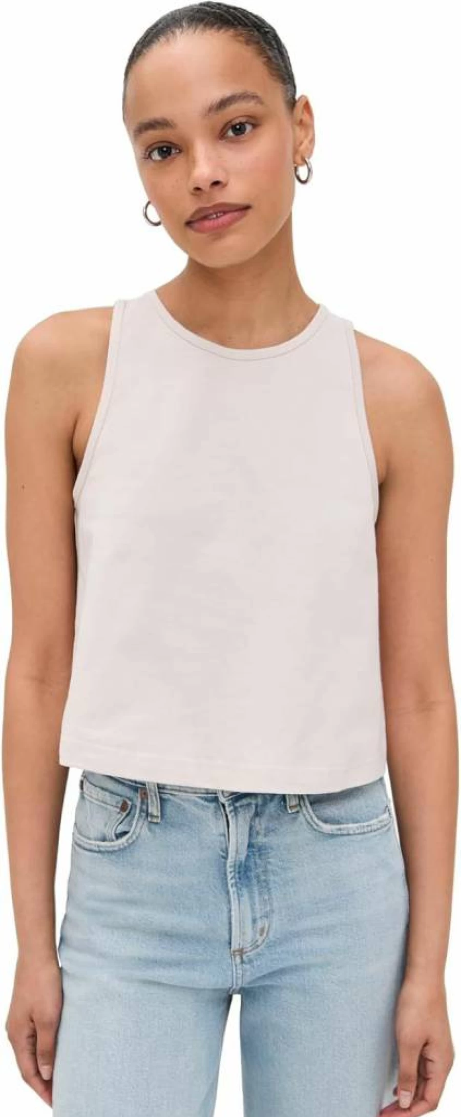 Apiece Apart Women's Agnes Tank Top - New Casual Stretch Cotton Blend Shirt