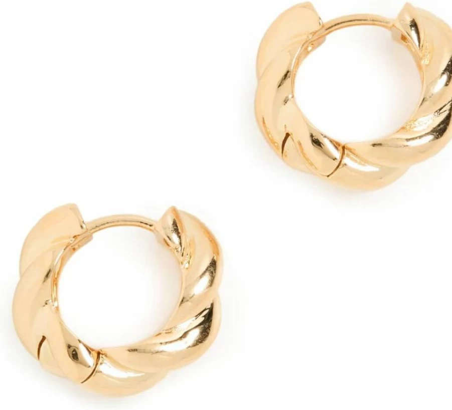 SHASHI Women's Wave Huggie Hoop Earrings