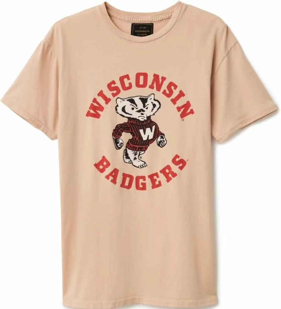 Original Retro Brand Women's Wisconsin Badgers Vintage T-Shirt