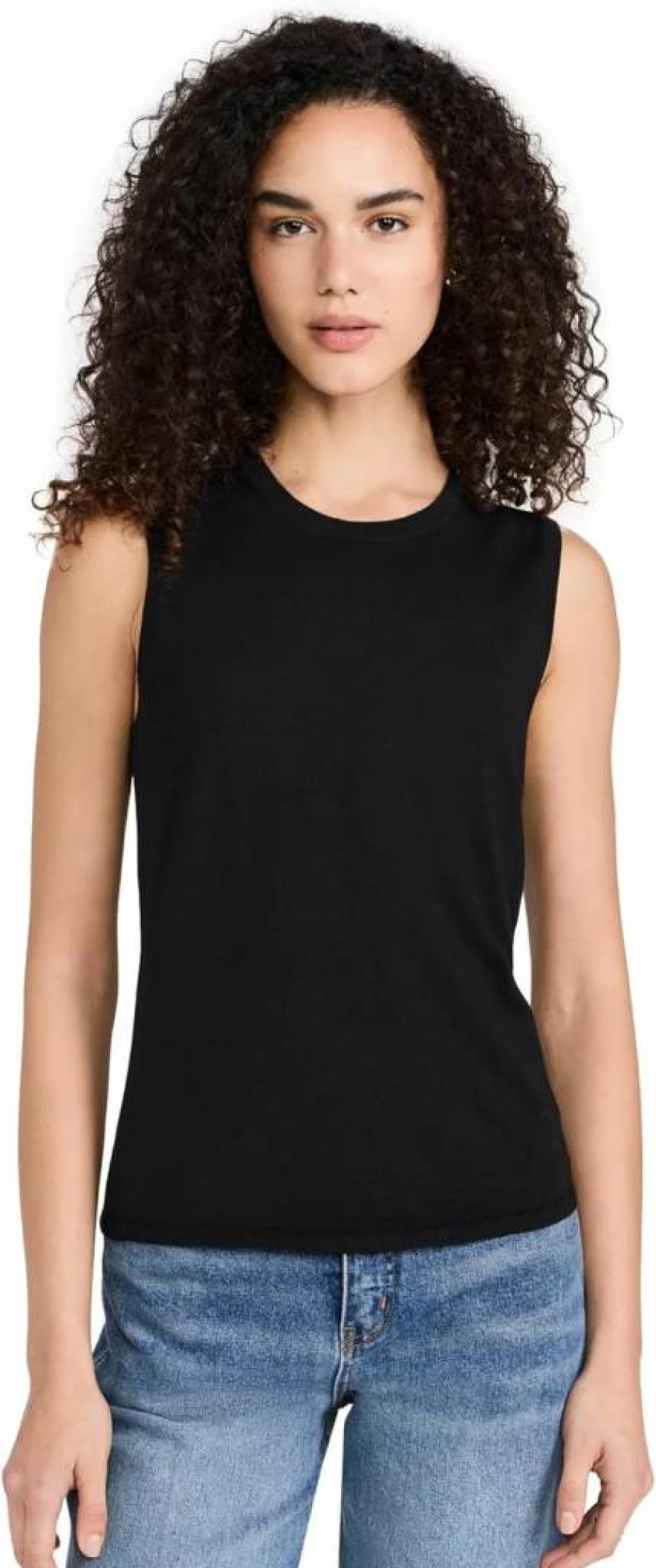Theory Women's Slim-Fit Shell Top with Crew Neck - Elegant Blouse for Professional Wardrobe