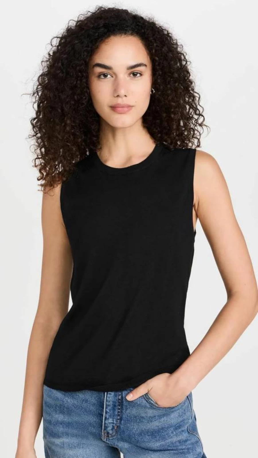Theory Women's Slim-Fit Shell Top with Crew Neck - Elegant Blouse for Professional Wardrobe