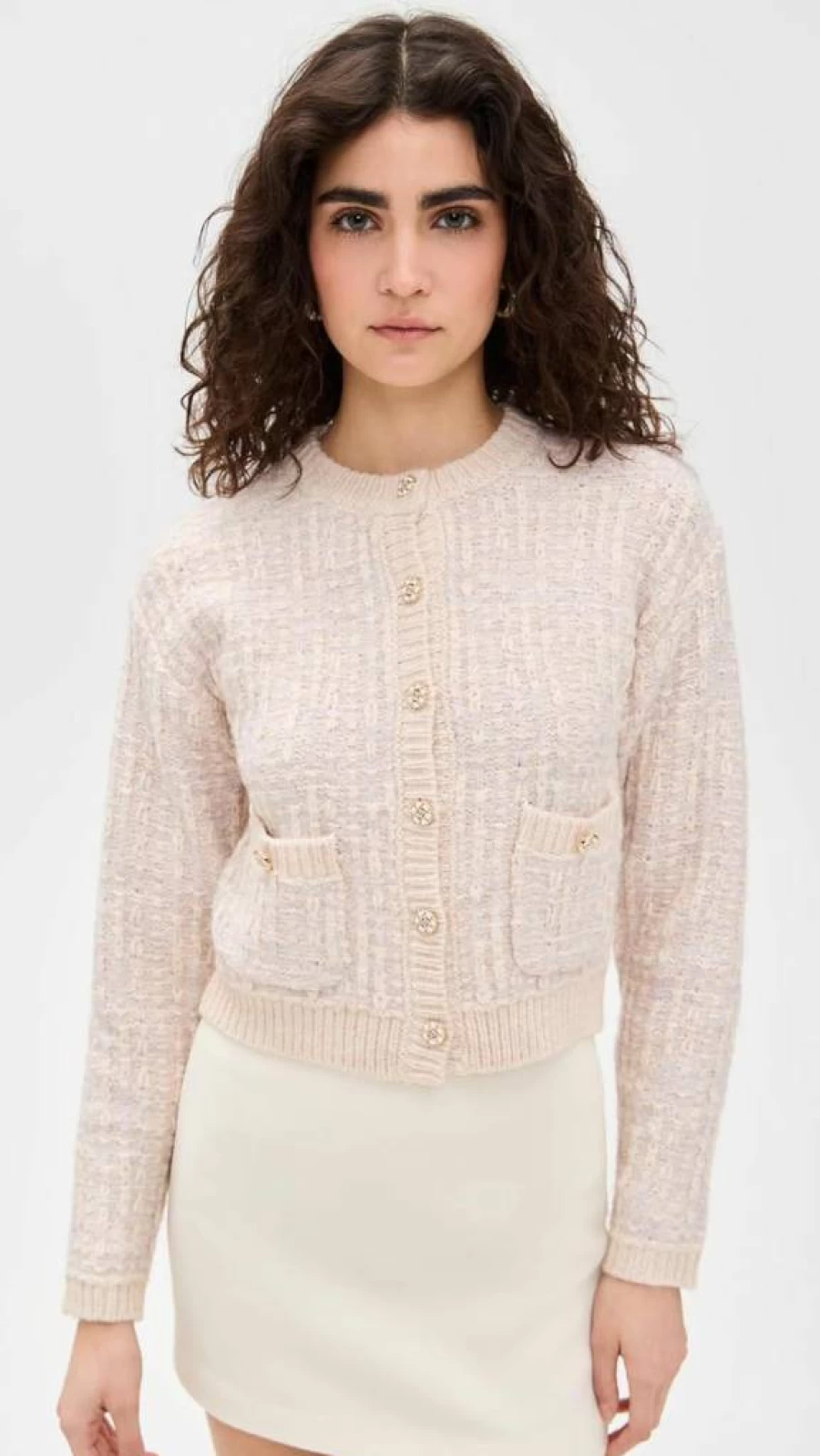 ASTR the Label Women's Leyla Knit Cardigan - Soft Casual Long Sleeve Open Front Sweater