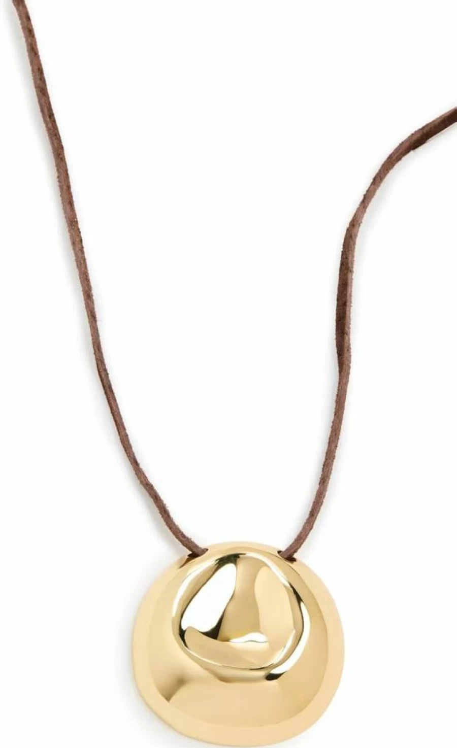 Eliou Women's Hammered Wrap Necklace - Elegant Gold Plated Martelo Pendant Chain