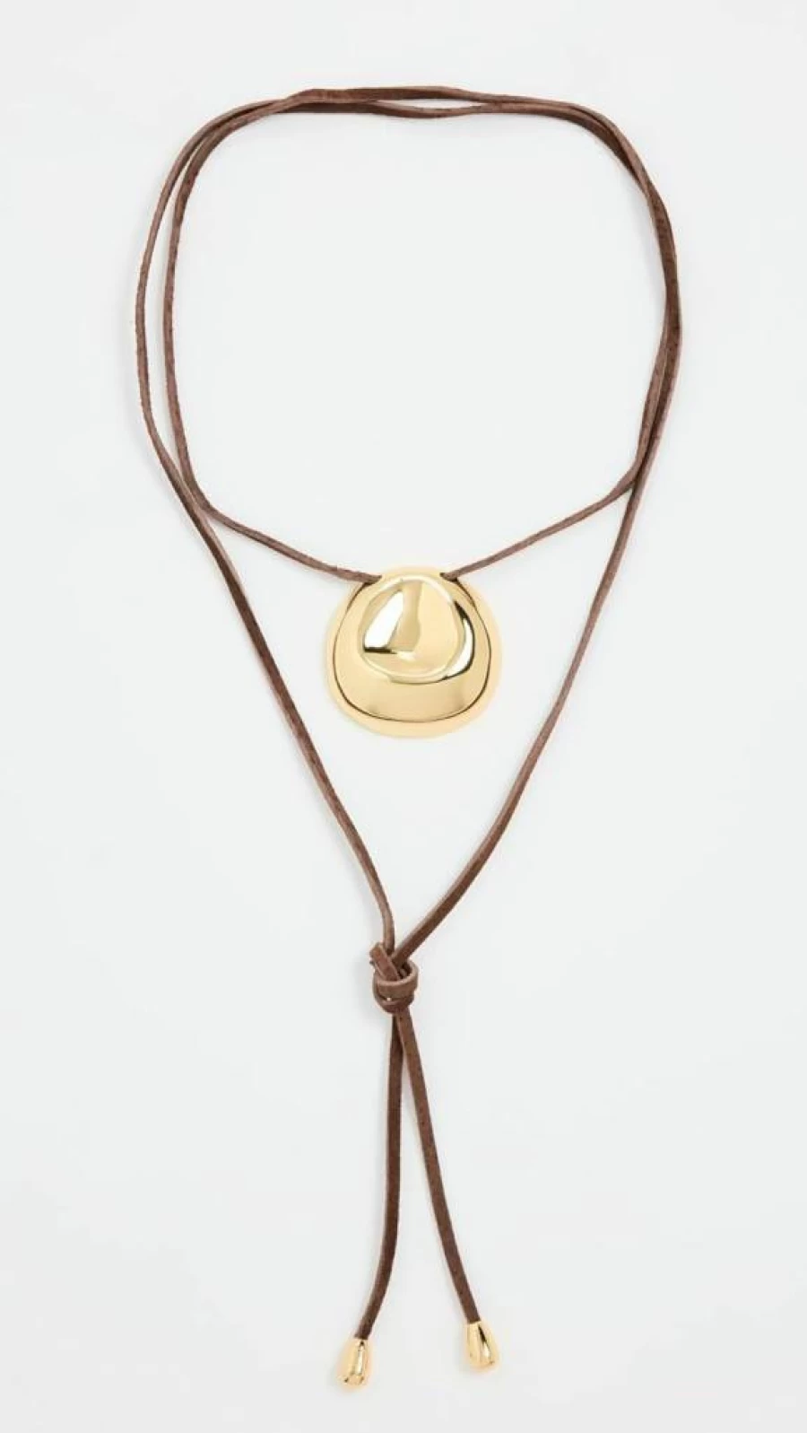 Eliou Women's Hammered Wrap Necklace - Elegant Gold Plated Martelo Pendant Chain