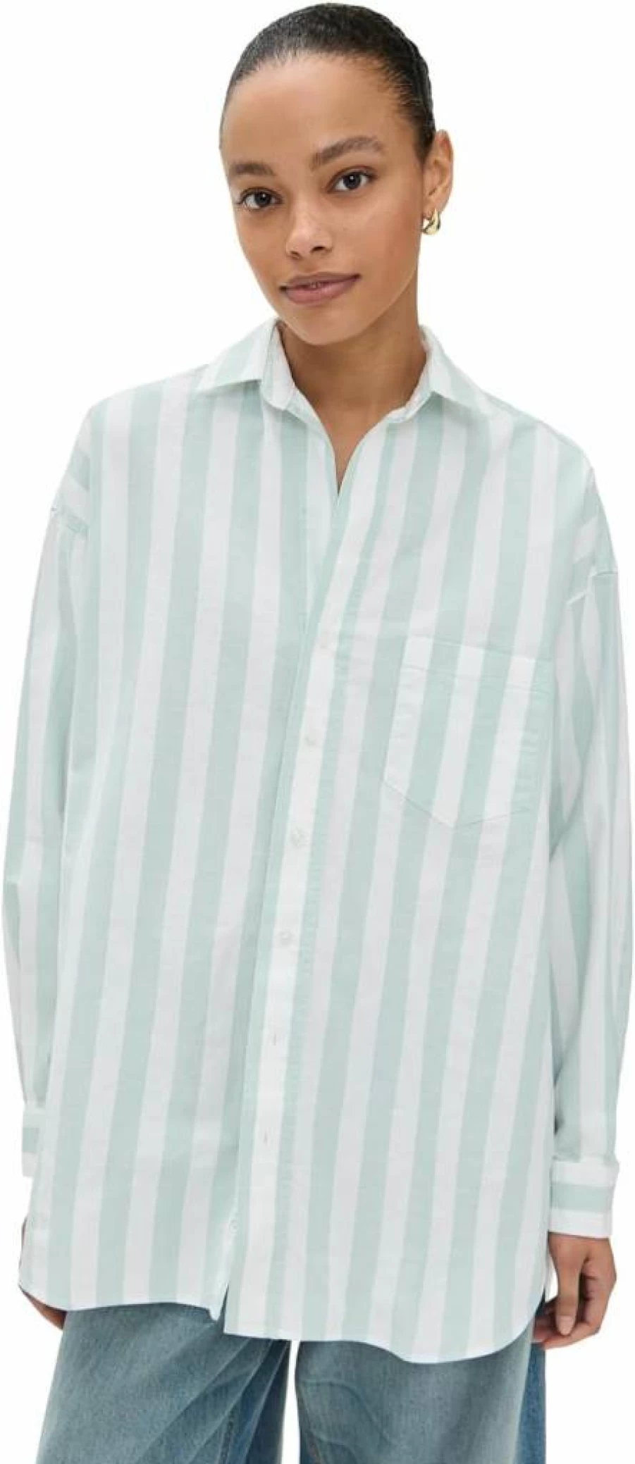 Frank & Eileen Women's Classic Oversized Button-Down Shirt - Elegant Long Sleeve Blouse for Women