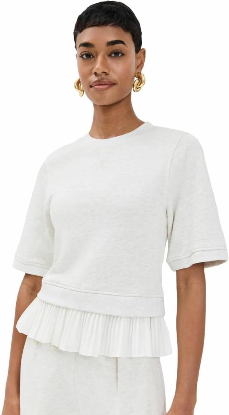 Ulla Johnson Women's Harper Top - Floral Print Blouse with Ruffled Sleeves