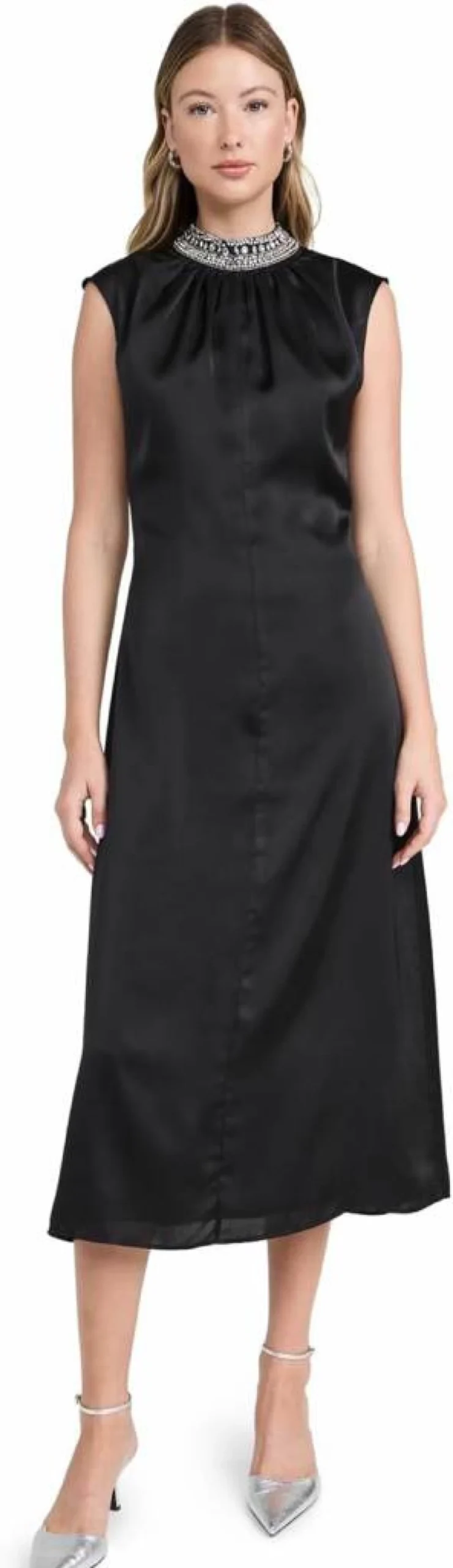 Misa Women's Kira Dress - Elegant Flowy Summer Dress with Comfort Fit