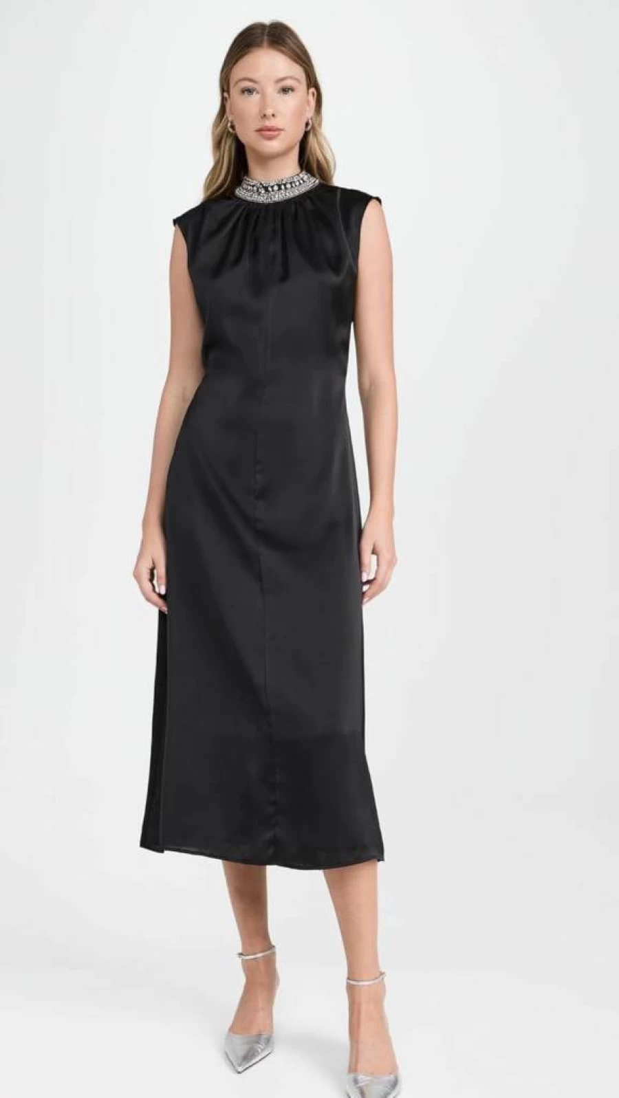 Misa Women's Kira Dress - Elegant Flowy Summer Dress with Comfort Fit