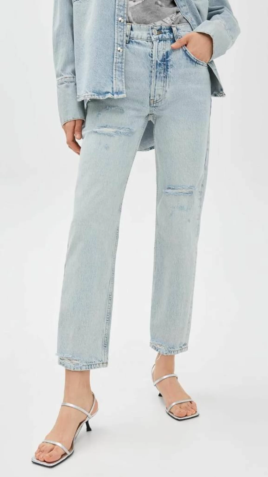 ANINE BING Women's Kate High-Rise Slim Fit Jeans - Premium Denim Pants for Women