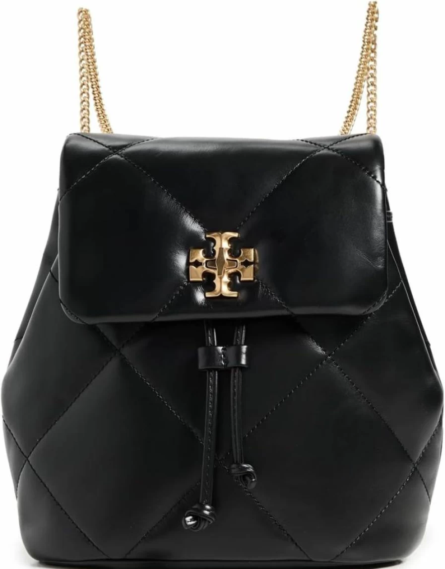 Tory Burch Kira Diamond Quilted Mini Backpack for Women - Black One Size Luxury Handbag
