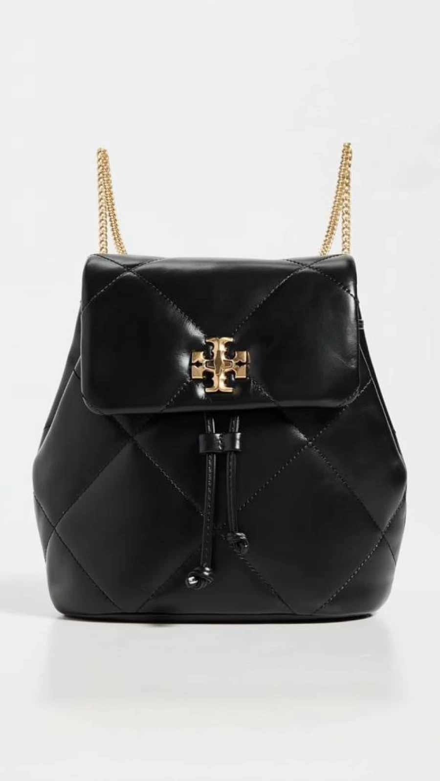 Tory Burch Kira Diamond Quilted Mini Backpack for Women - Black One Size Luxury Handbag