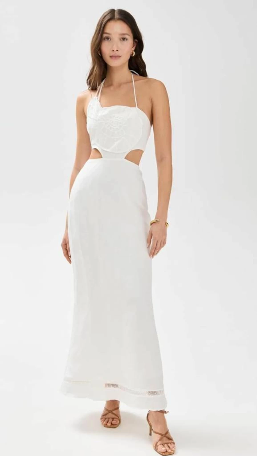 The Wolf Gang Women's Cara Maxi Dress - Flowy Beach Summer Shell Dress