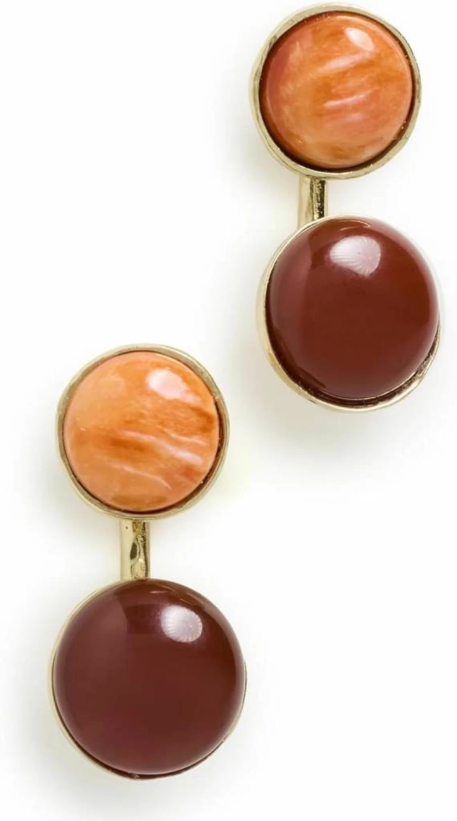 Ulla Johnson Kiri Double Stone Drop Earrings for Women - Elegant Handcrafted Jewelry