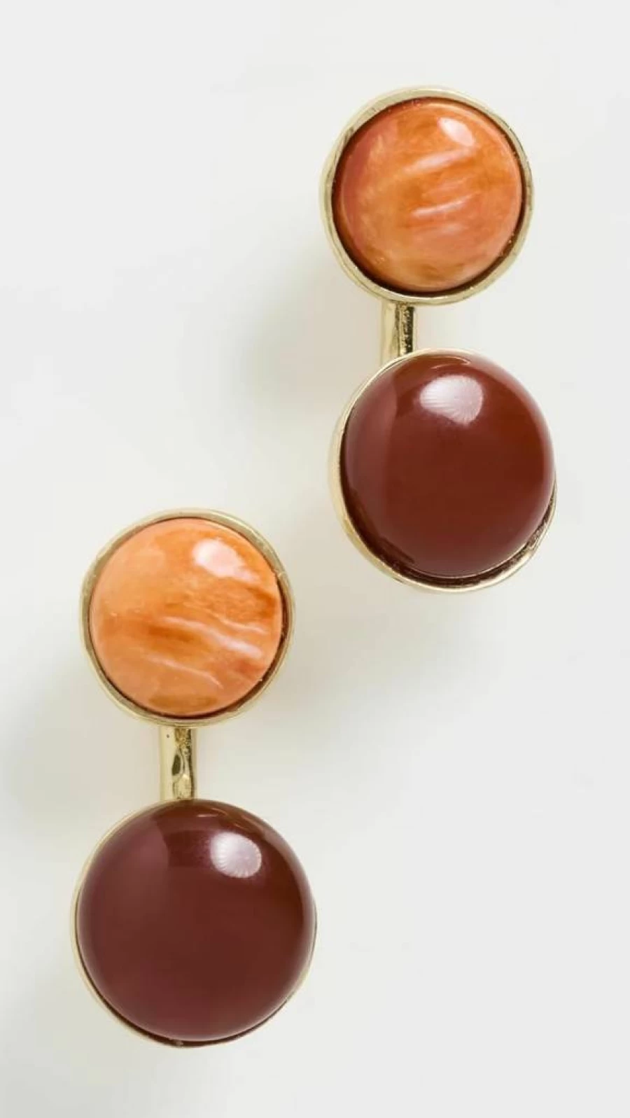 Ulla Johnson Kiri Double Stone Drop Earrings for Women - Elegant Handcrafted Jewelry