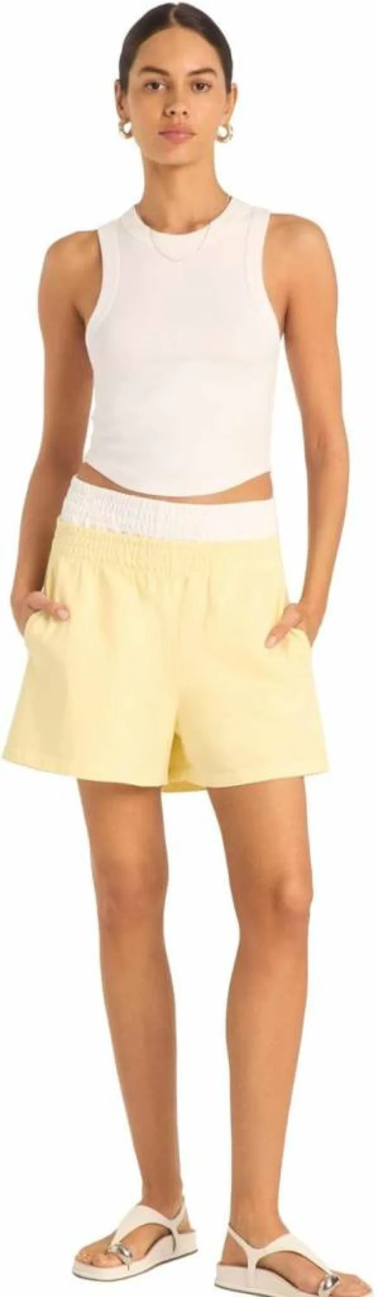 Vitamin A Women's Daybreak Essential Cotton Crop Top - Soft Comfortable Casual Tank