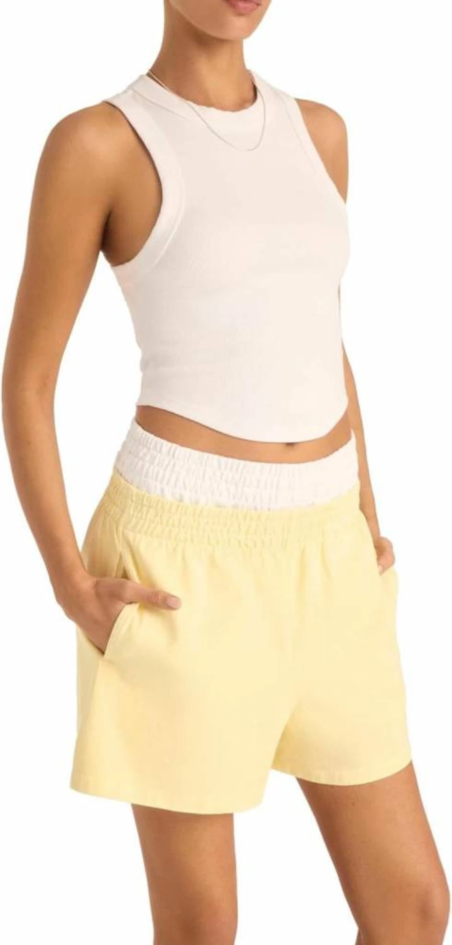 Vitamin A Women's Daybreak Essential Cotton Crop Top - Soft Comfortable Casual Tank