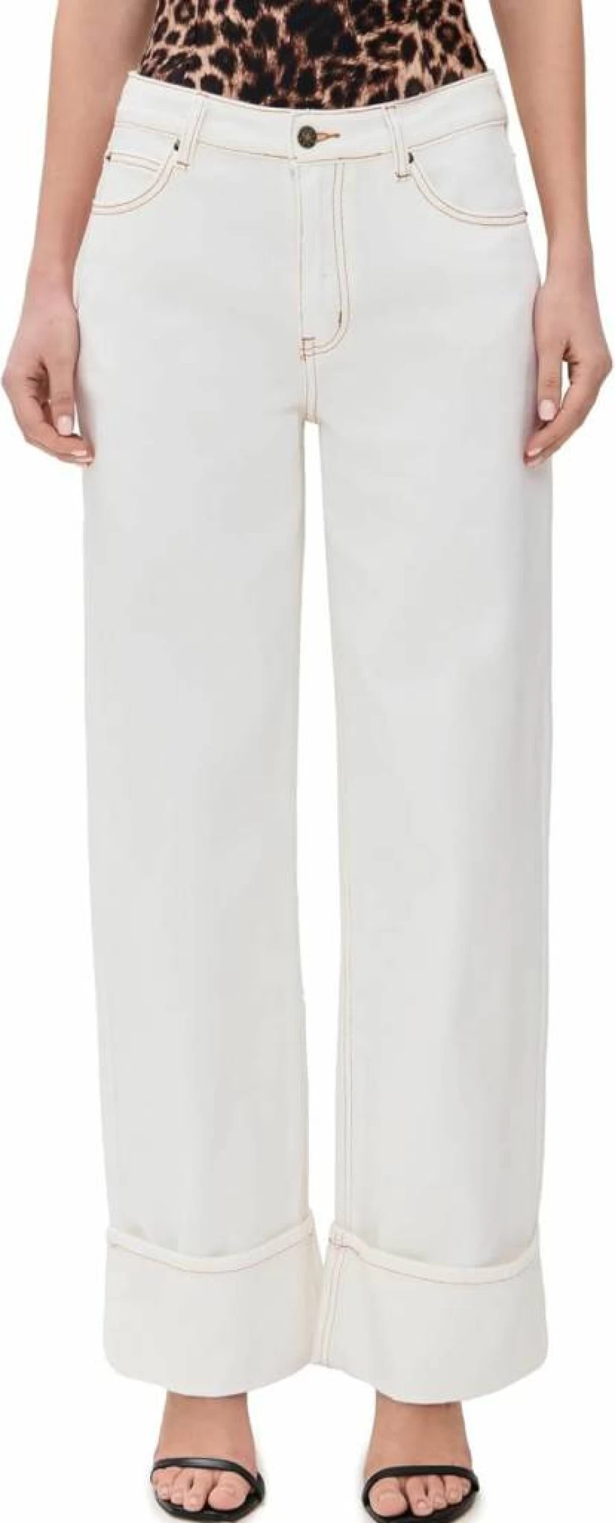Lioness Women's High-Waist Cuffed Jeans - Stylish Denim Pants for Fashion Trends
