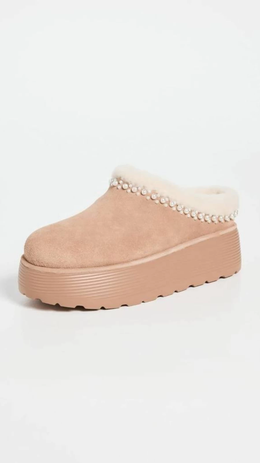 Stuart Weitzman Women's Nellie Pearl Flat Mules - Comfortable Slip-On Shoes for Women