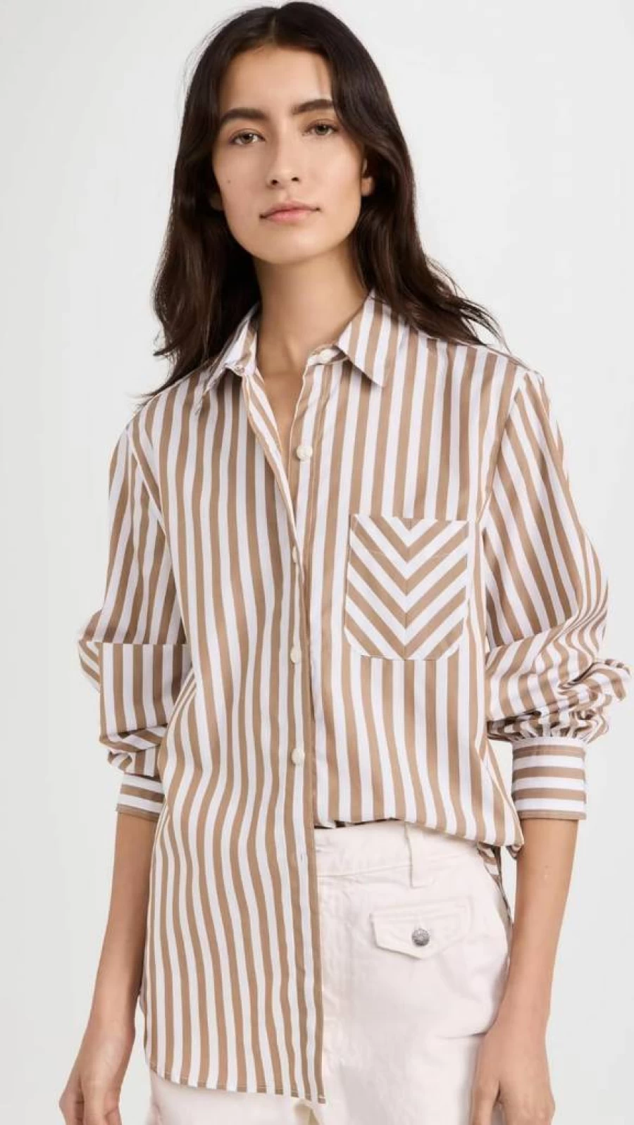 Rag & Bone Women's Maxine Classic Fit Button Down Shirt - Stylish Casual Top for Women