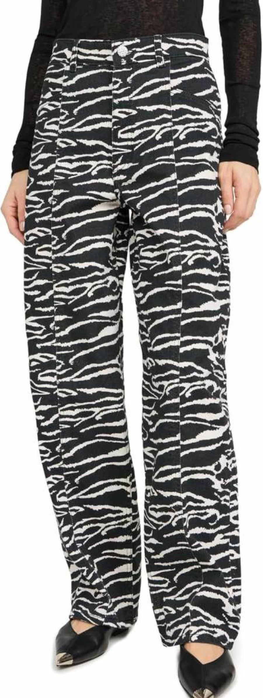 BAUM UND PFERDGARTEN Women's Nara High-Rise Slim Fit Jeans - Classic Blue Denim Pants for Women