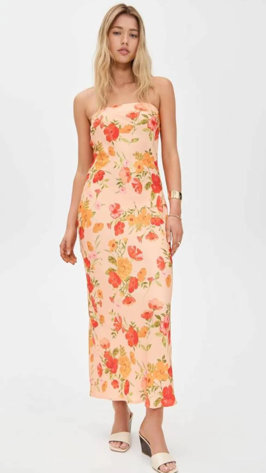 RESA Women's Anna Slip Dress - Elegant Sleeveless Midi Dress for Casual and Evening Wear