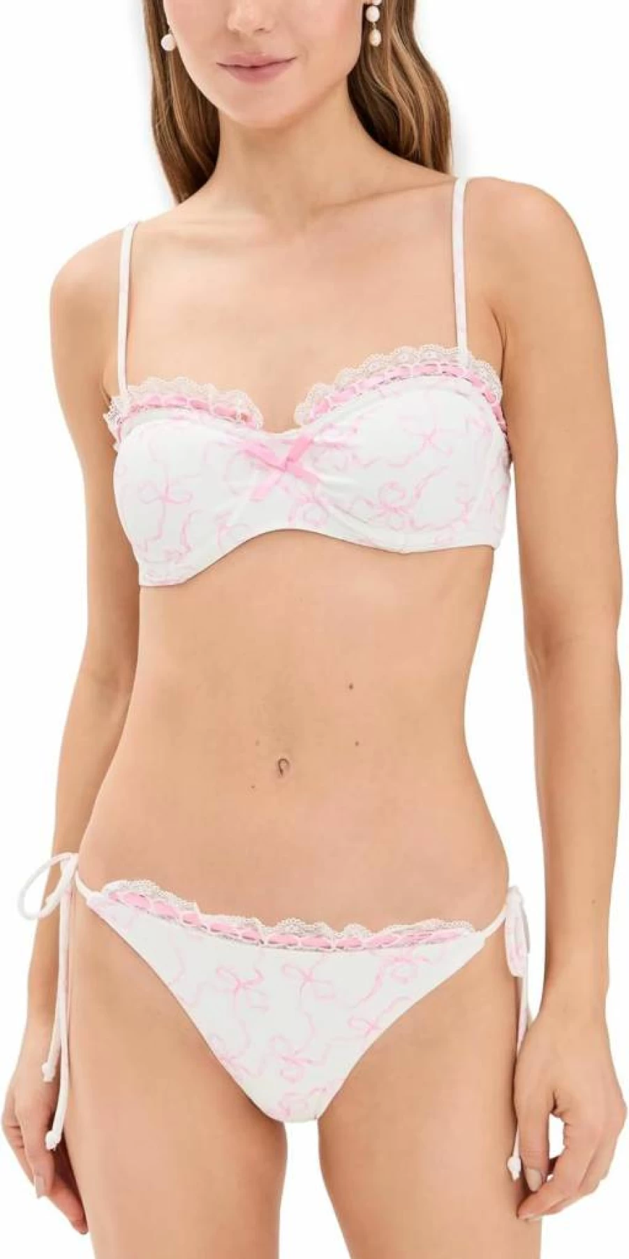 LOVESHACKFANCY Women's Tallie Bikini Set - Floral Print Swimwear Two-Piece