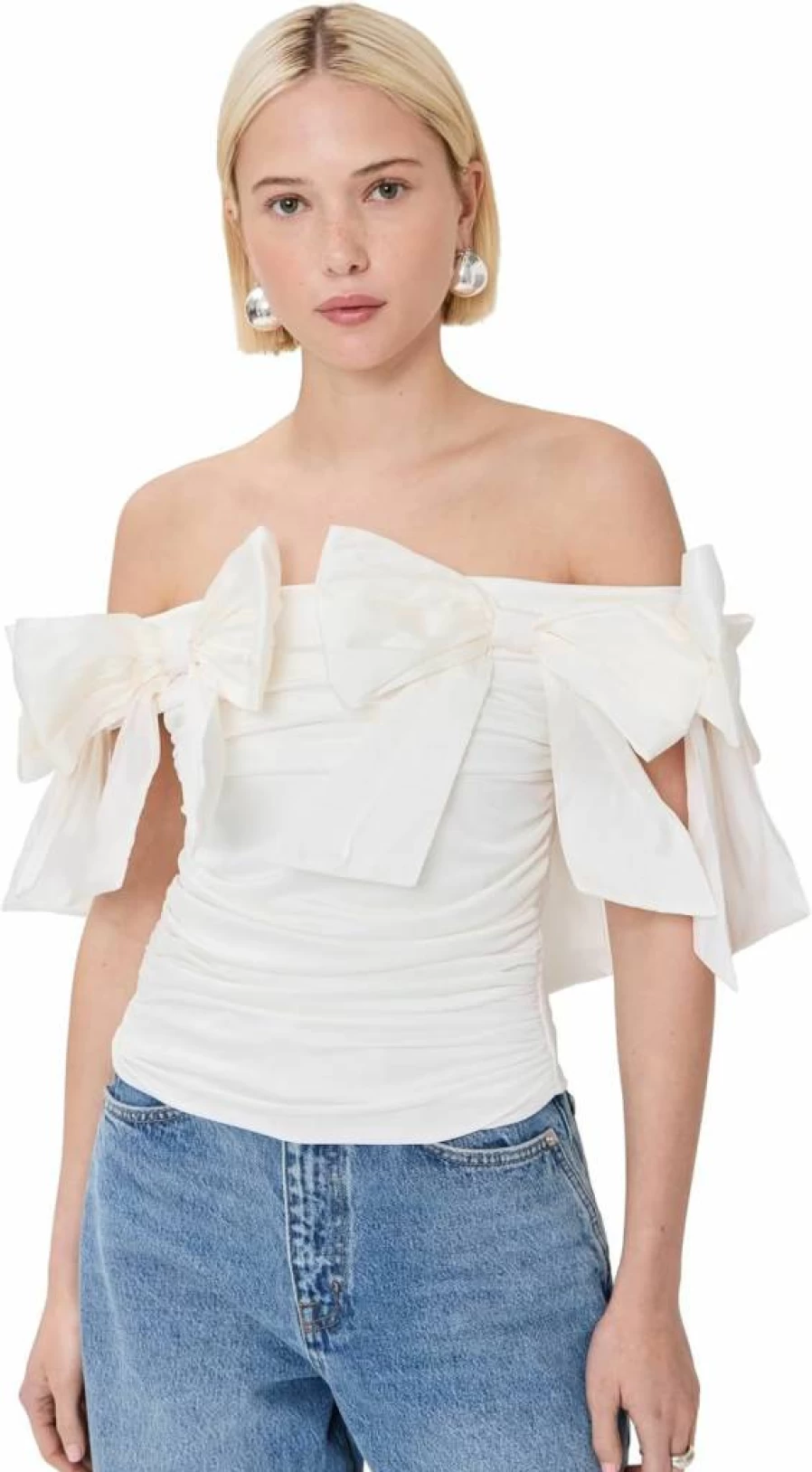 By Efrain Mogollon Women's Lace Trim Top - Elegant Feminine Blouse for Casual & Evening Wear