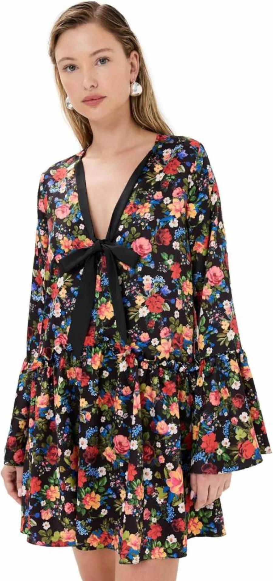Kika Vargas Women's Issa Dress - Elegant Floral Printed Wrap Dress for Women