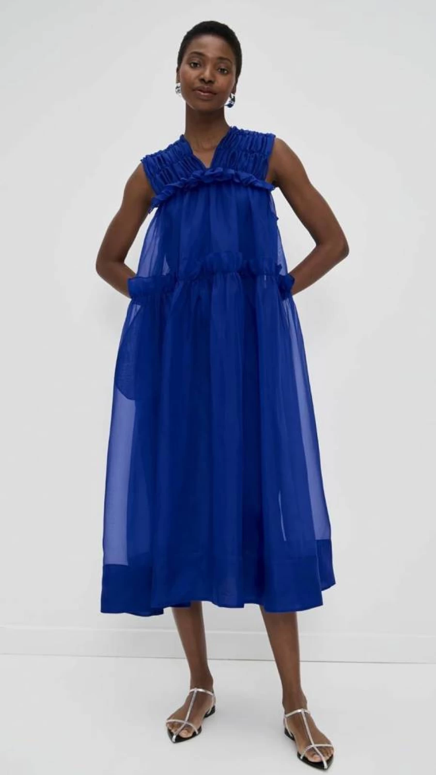 Lee Mathews Women's Lois Dress - Elegant Flowy Midi Dress for Women