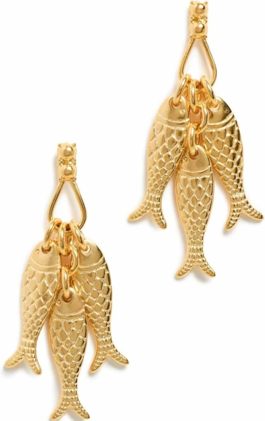 Brinker + Eliza Women's Fish School Stud Earrings - Minimalist Marine Jewelry