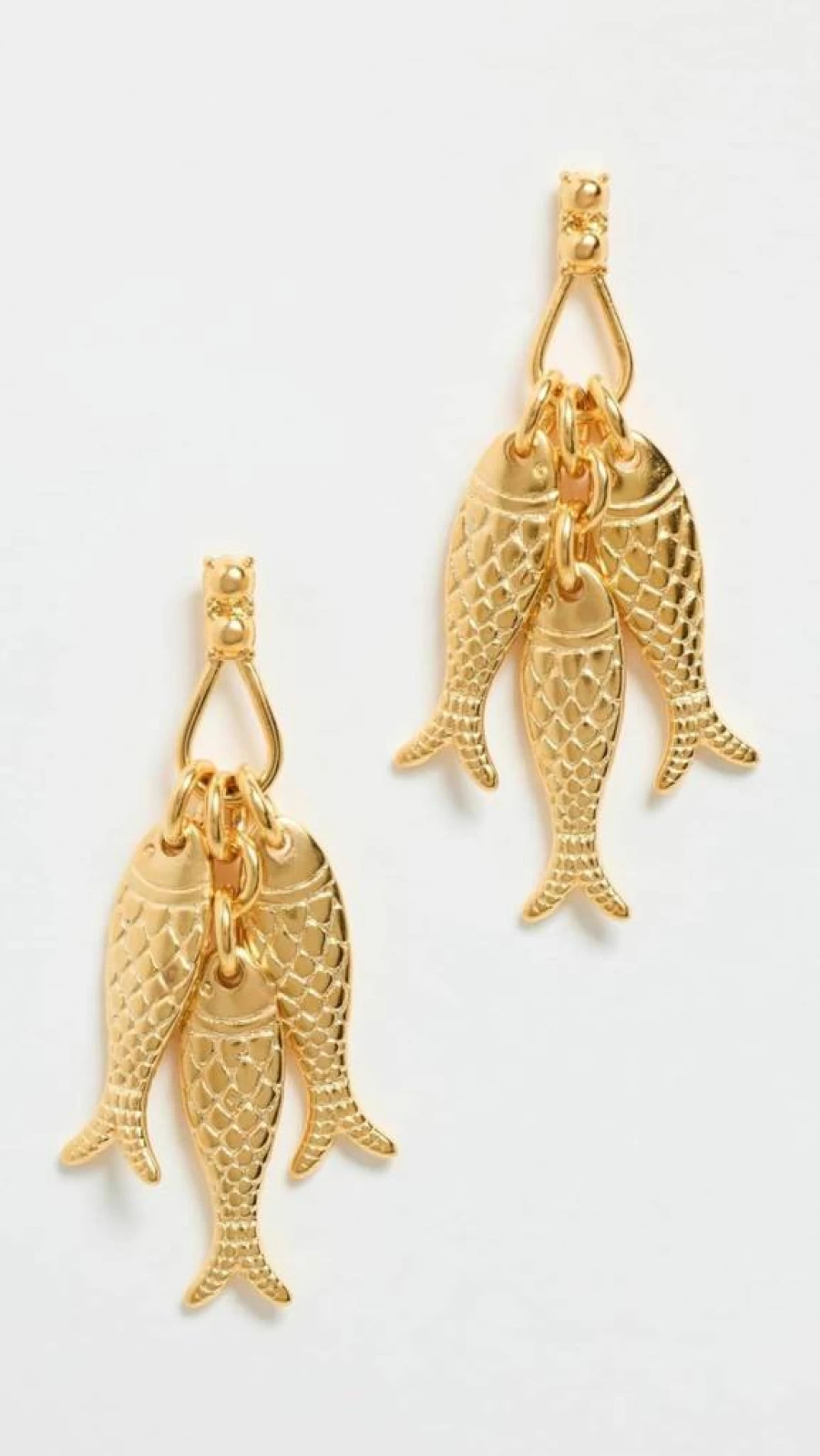 Brinker + Eliza Women's Fish School Stud Earrings - Minimalist Marine Jewelry
