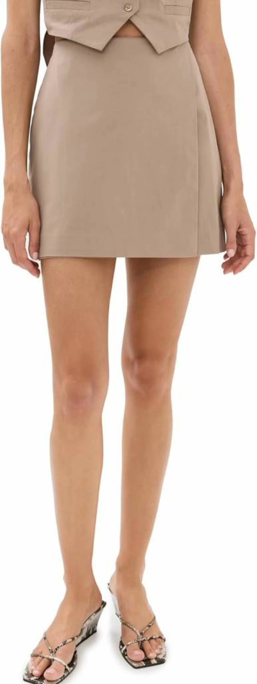 Good American Women's Stretch Poplin Wrap Skirt - Comfortable & Stylish Summer Skirt
