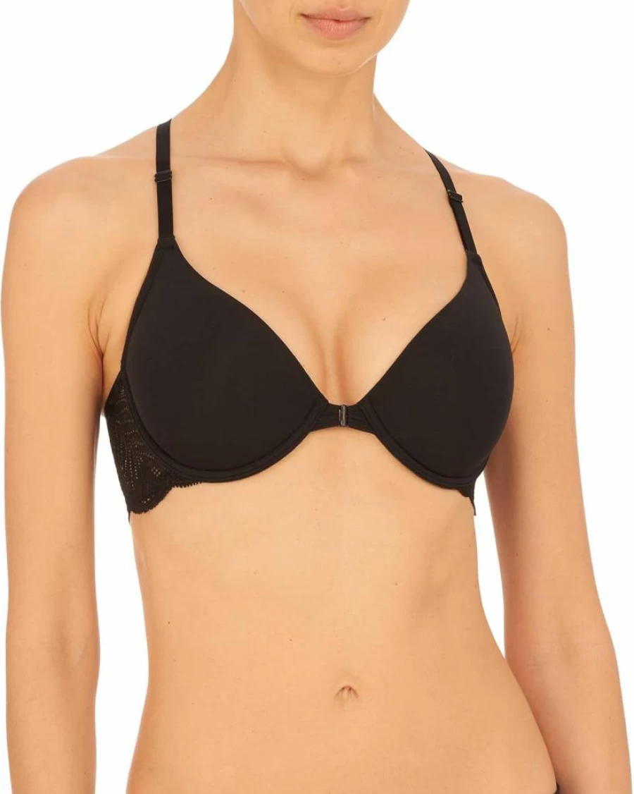 Natori Women's Lush Front Close Contour Underwire Bra - Supportive Comfort Wireless Design