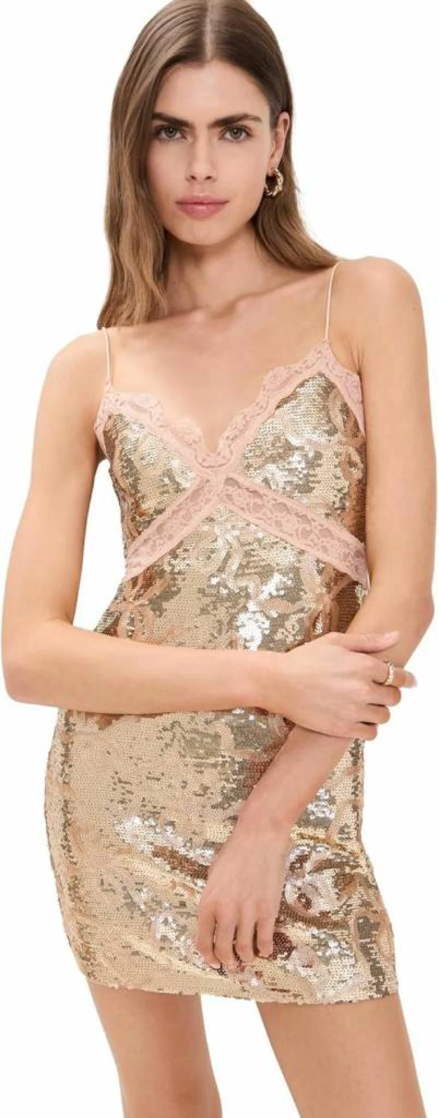 LOVESHACKFANCY Women's Finta Floral Dress - Boho Chic Mini Dress with Ruffles