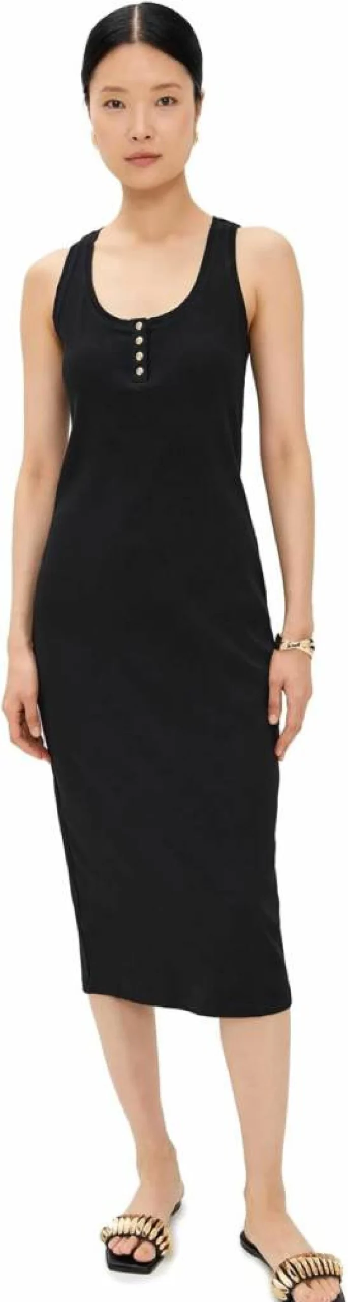 ANINE BING Alessia Tank Midi Dress for Women - Slim Fit Casual Summer Dress