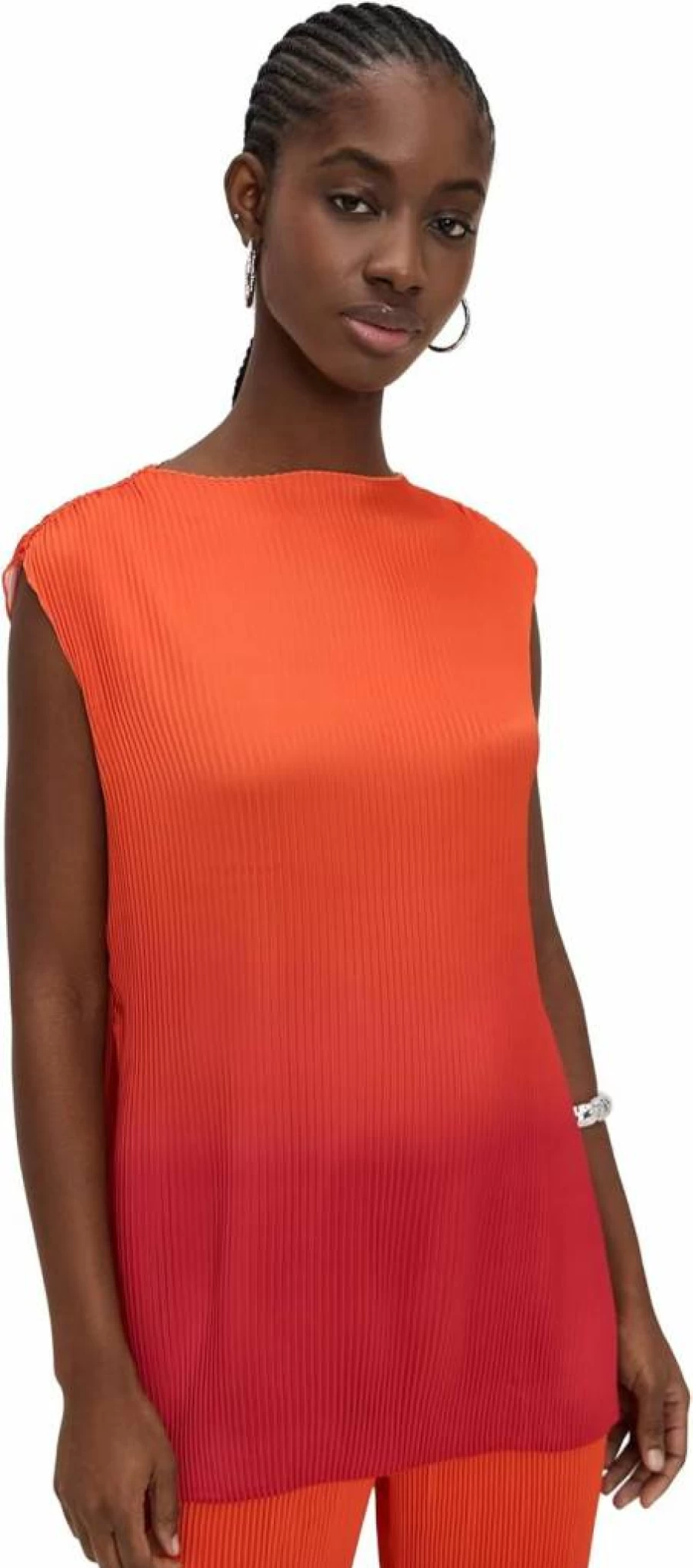 Andrea Iyamah Women's Atti Pleated Blouse - Elegant Designer Top for Women