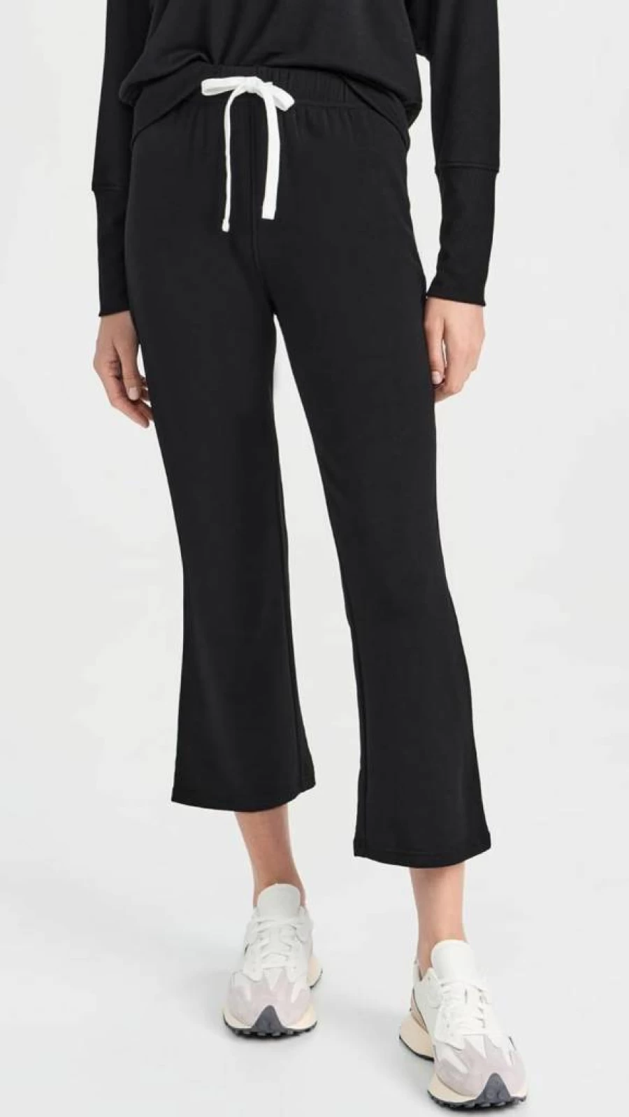 SPLITS59 Women's High-Waisted Fleece Cropped Flare Sweatpants for Yoga & Lounge