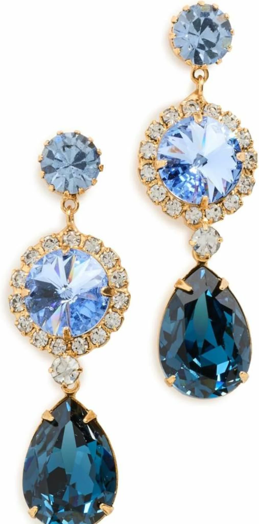 Jennifer Behr Marisol Women's Crystal Drop Earrings – Elegant Dangle Earrings for Special Occasions