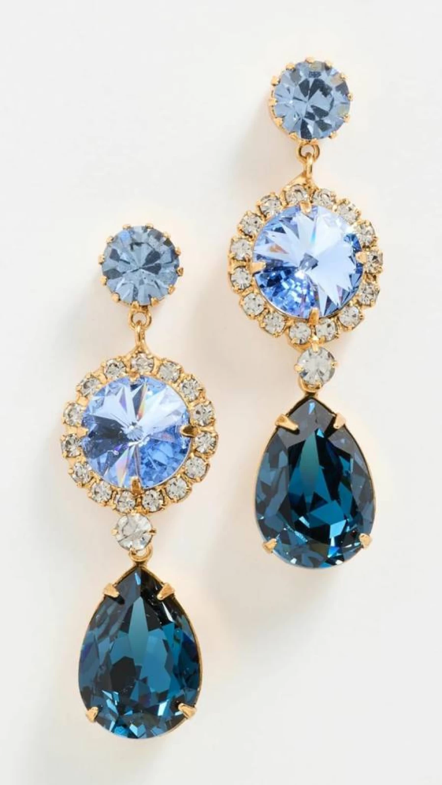 Jennifer Behr Marisol Women's Crystal Drop Earrings – Elegant Dangle Earrings for Special Occasions