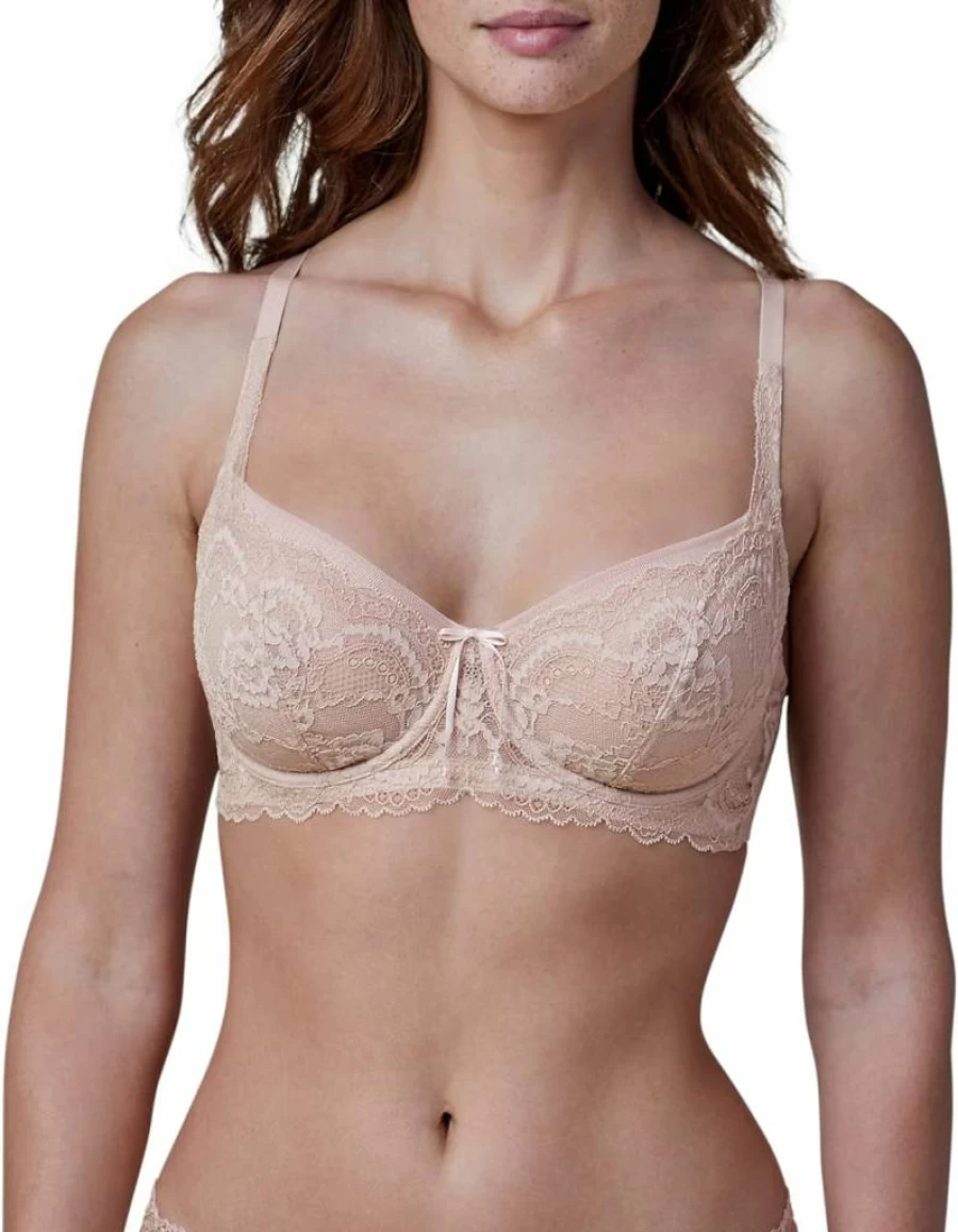 Skarlett Blue Women's Minx Balconette Bra - Unlined Underwire Lace Bralette for Comfort and Support