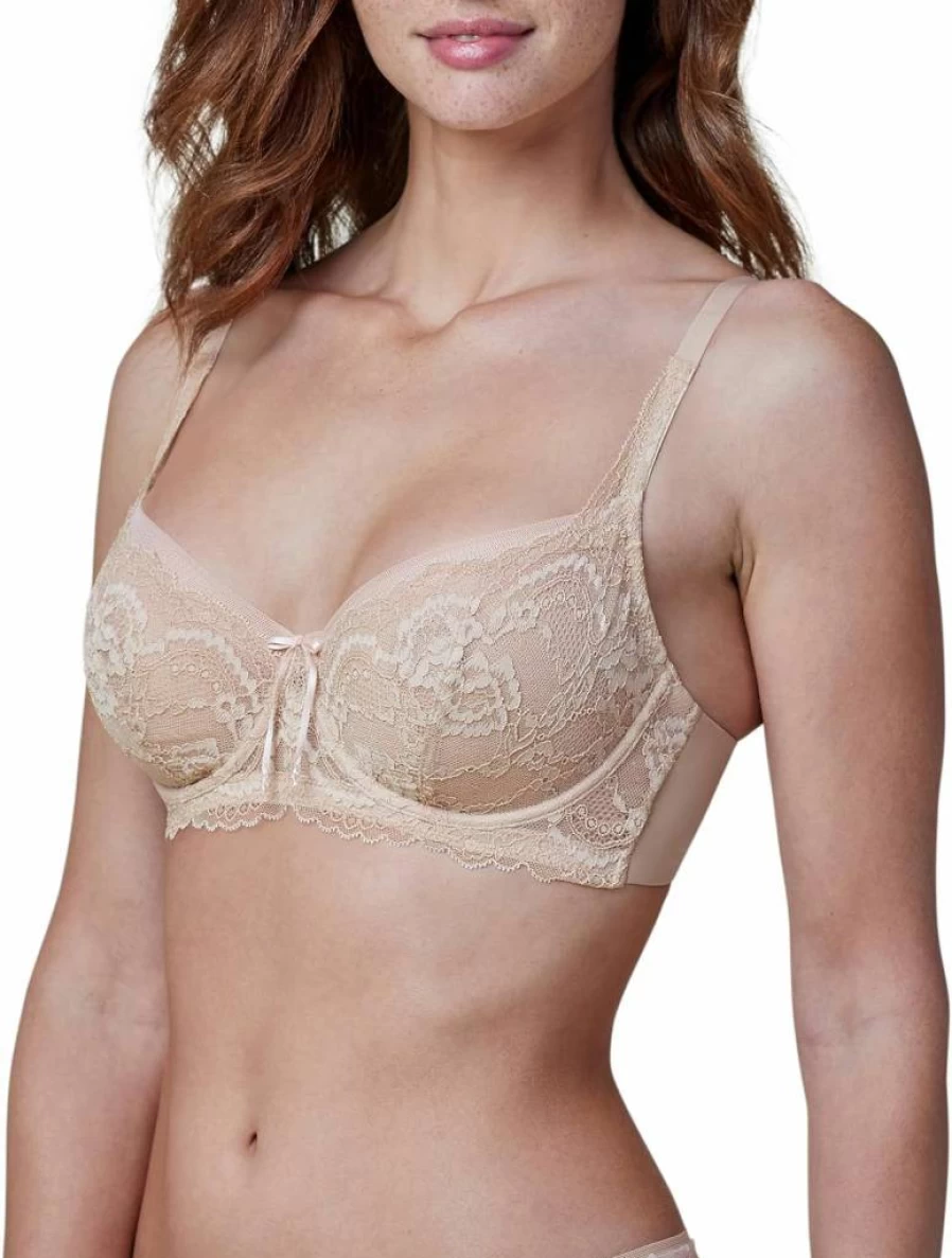 Skarlett Blue Women's Minx Balconette Bra - Unlined Underwire Lace Bralette for Comfort and Support