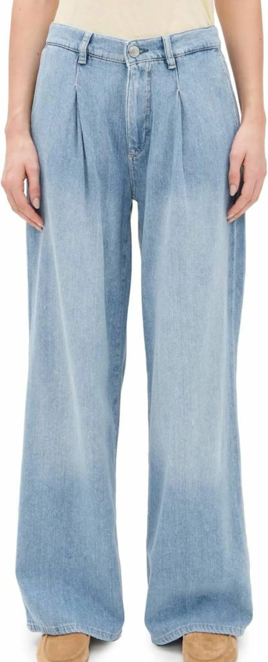 DL1961 Women's Aura Isabel High-Waisted Wide Leg Jeans - Sustainable Denim