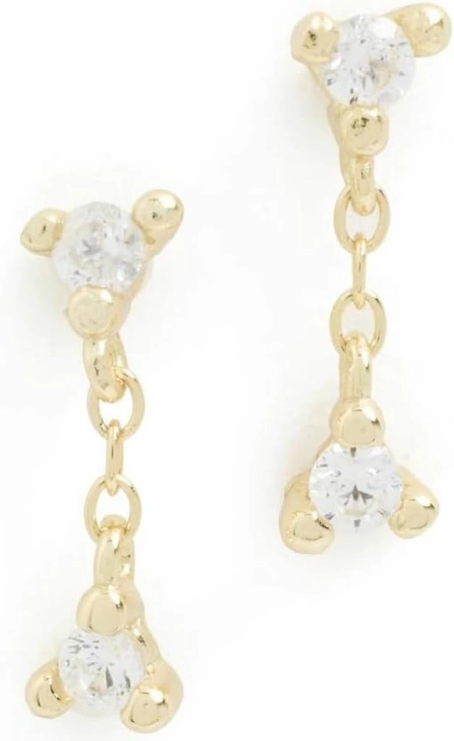 SHASHI Women's Aoki Stud Earrings - Sterling Silver Rhinestone Studs for Women