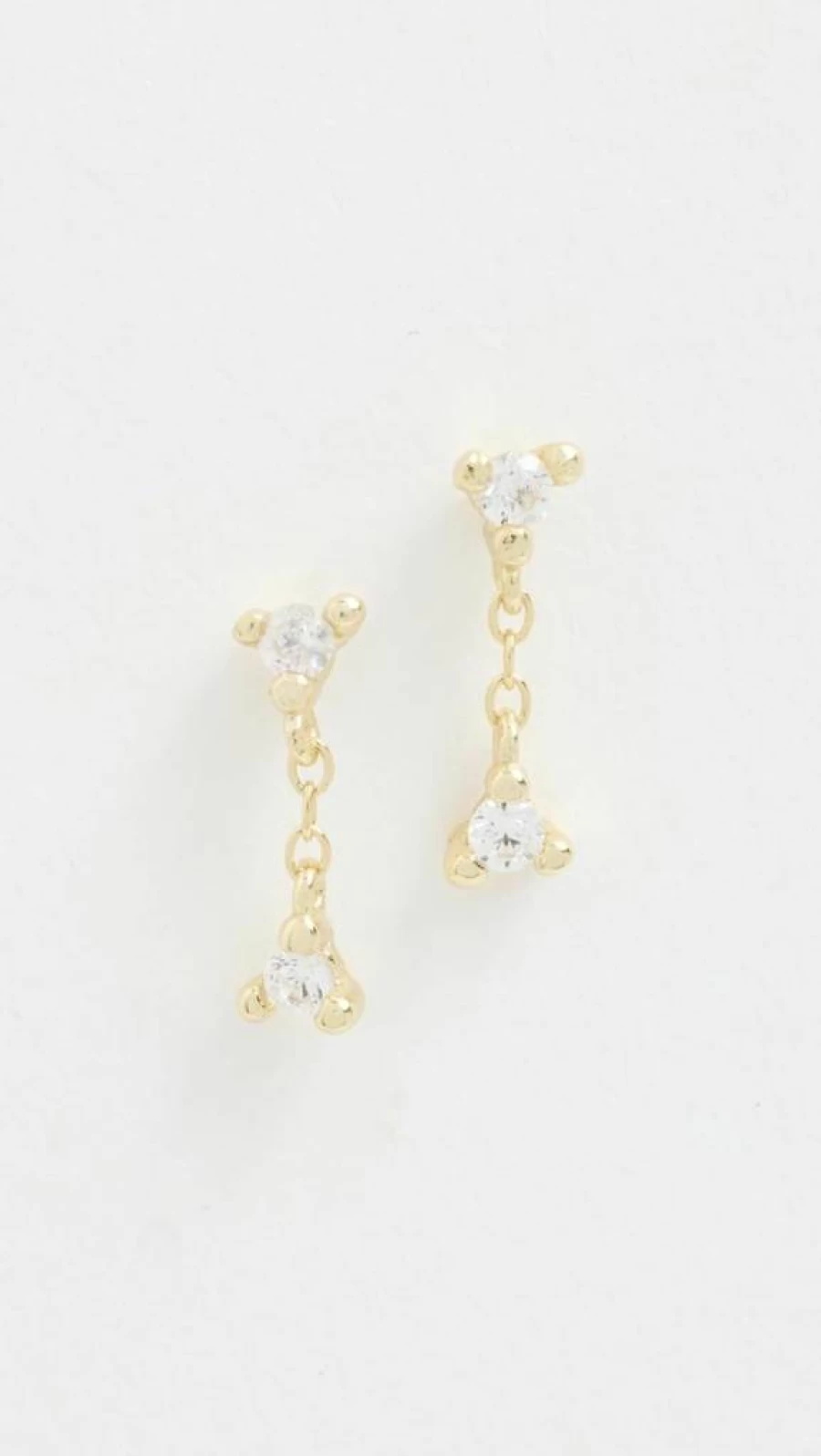SHASHI Women's Aoki Stud Earrings - Sterling Silver Rhinestone Studs for Women