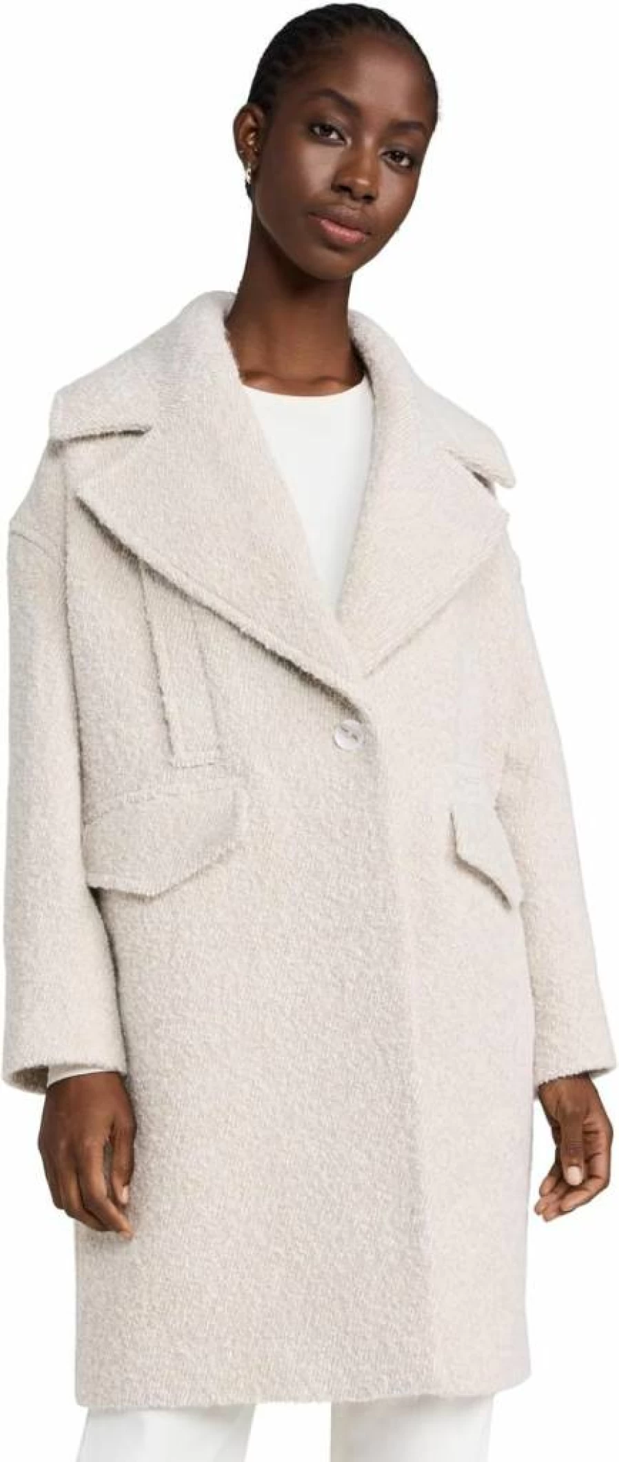 IRO Women's Tares Wool Blend Long Coat with Belt - Elegant Winter Outerwear