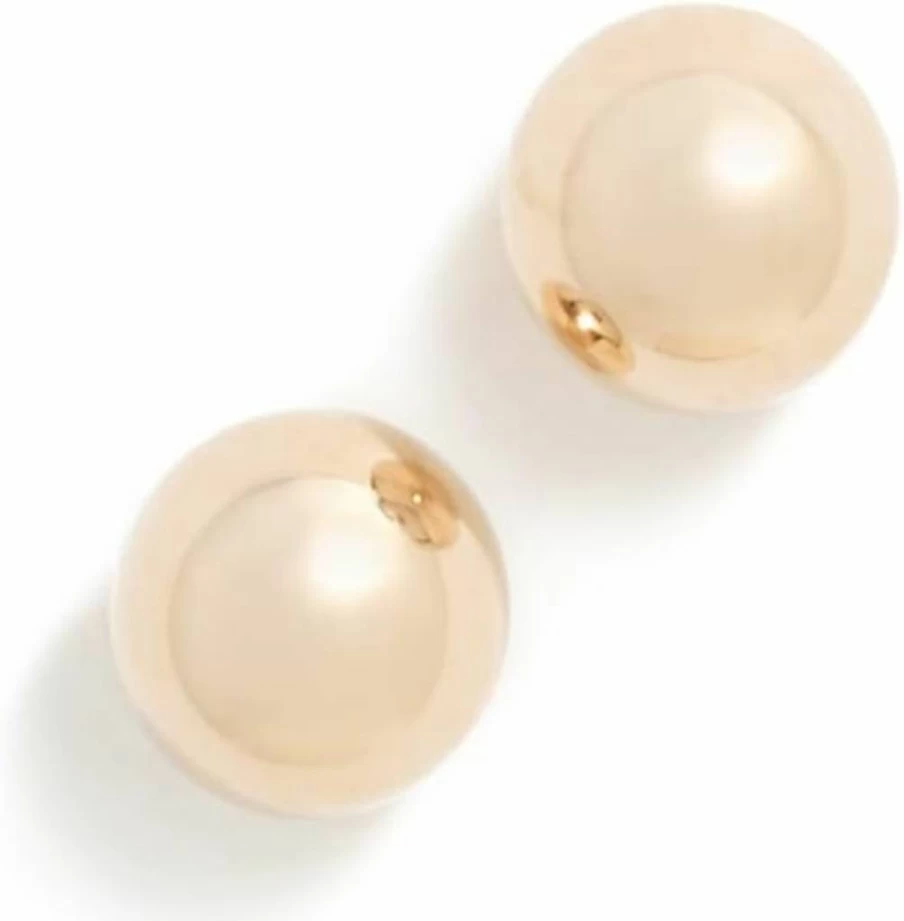 ZOE CHICCO 14K Gold 3mm Ball Stud Earrings for Women - Minimalist Solid Gold Hoop Earrings